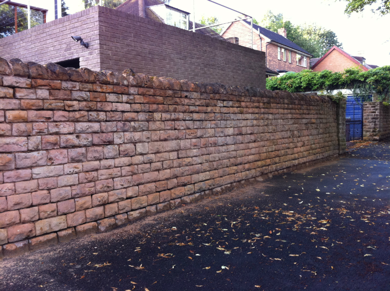 Bulwell Wall Before Pointing